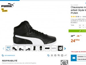 basket montante enfant puma basket montante enfant puma